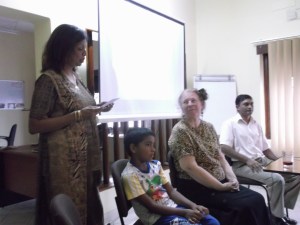 Dushy Parakrama, Managing Directress at Samutthana, King's College London Centre for Trauma and Displacement reads her initial note in launching the Dramatherapy programme